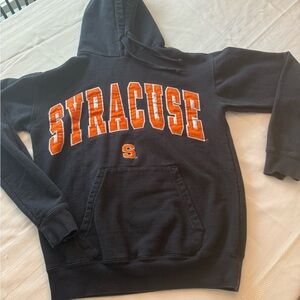 Vintage Syracuse Orange hoodie, size small, navy blue